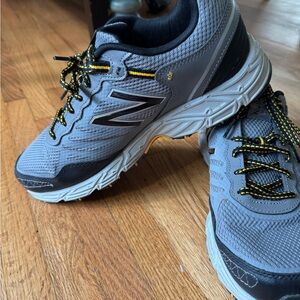 New Balance Mens 573 MTE573M3 Gray Black Yellow Sneaker Shoes Size 11 4E